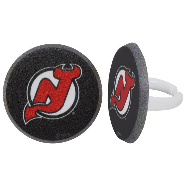 NHL® Puck Team Logo Cupcake Rings