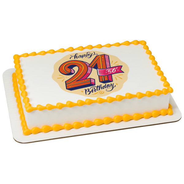 Custom Name Happy Birthday Cake Topper with Age, Cursive Font - Acryli –  Occasional Paper Cuts