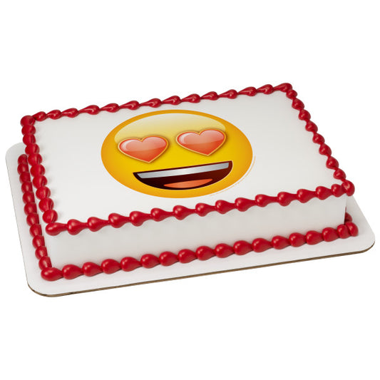 emoji® Heart Eyes Edible Cake Topper Image