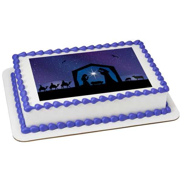 Nativity Edible Cake Topper Image