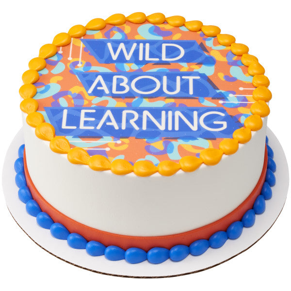 Wild About Learning Edible Cake Topper Image