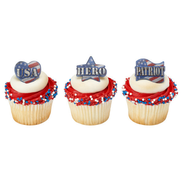 Metallic Hero Cupcake Rings