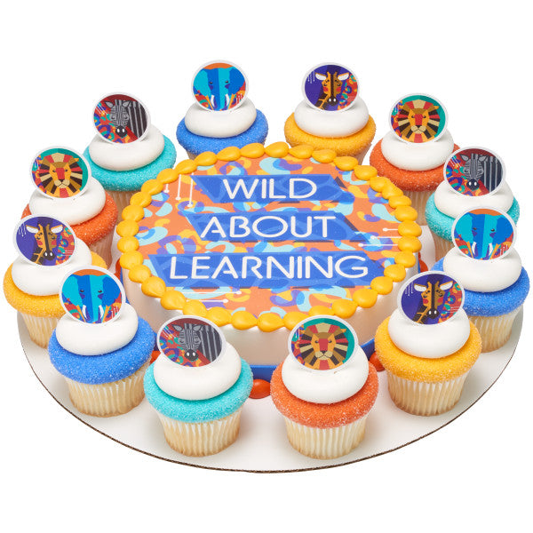 Wild About Learning Edible Cake Topper Image