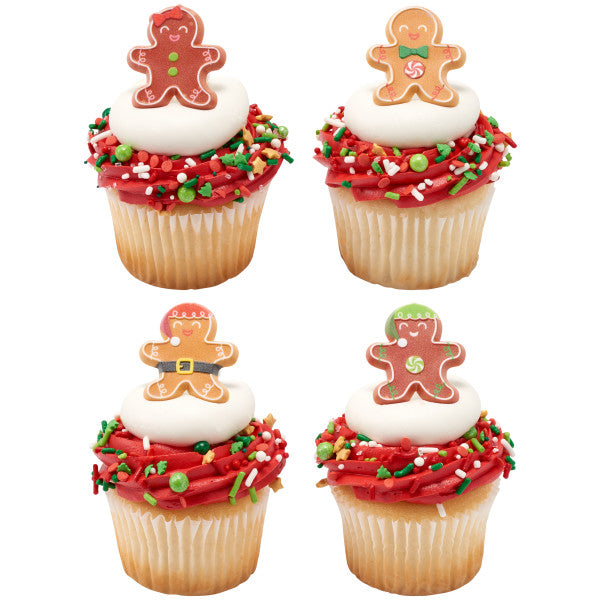 Anillos para cupcakes de Gingerbread Friends 