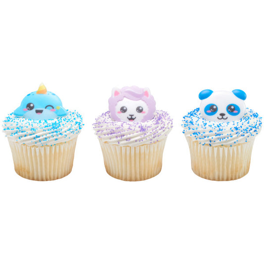 Kawaii Characters Cupcake Rings