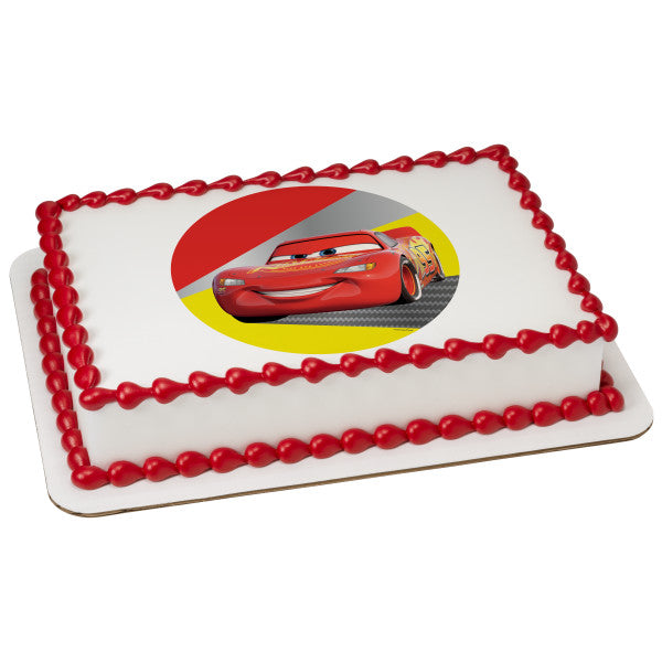 Imagen de adorno comestible para tarta de Rayo McQueen de Disney y Pixar Cars