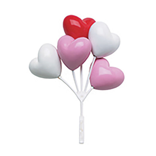 Red, White, Pink Heart Shaped Balloon Cluster DecoPics®