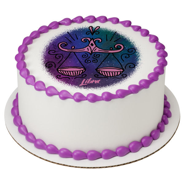 Libra Edible Cake Topper Image