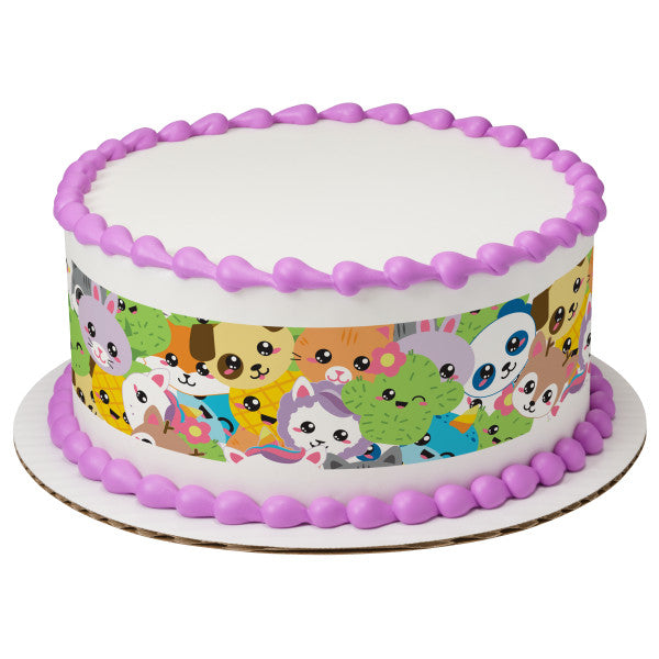 Kawaii Characters Edible Cake Topper Image Strips