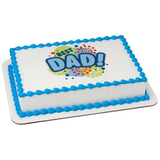 Imagen comestible para decoración de tarta con el mejor papá