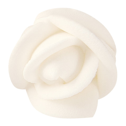 White Small Classic Sugar Rose Decorations