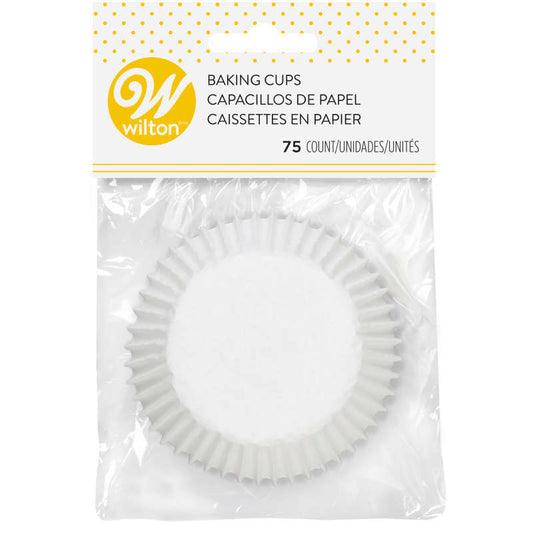 White Cupcake Liners, 75ct