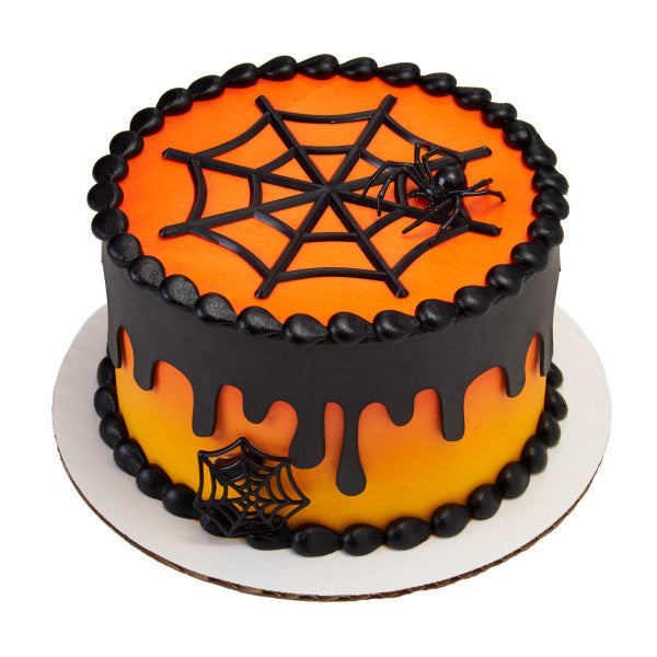 Ghoulish Spider and Web Cupcake Rings