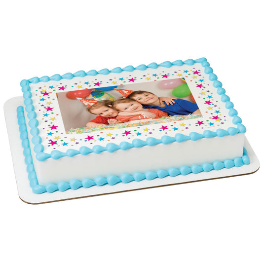 A Birthday Place - Cake Toppers - Stars Edible Cake Topper Frame