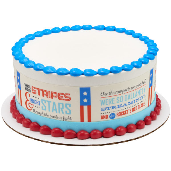 National Anthem Edible Cake Topper Image Strips