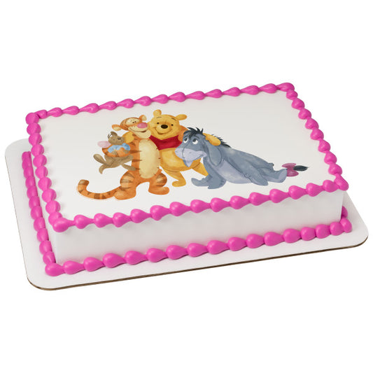 Winnie the Pooh and Friends Edible Cake Topper Image