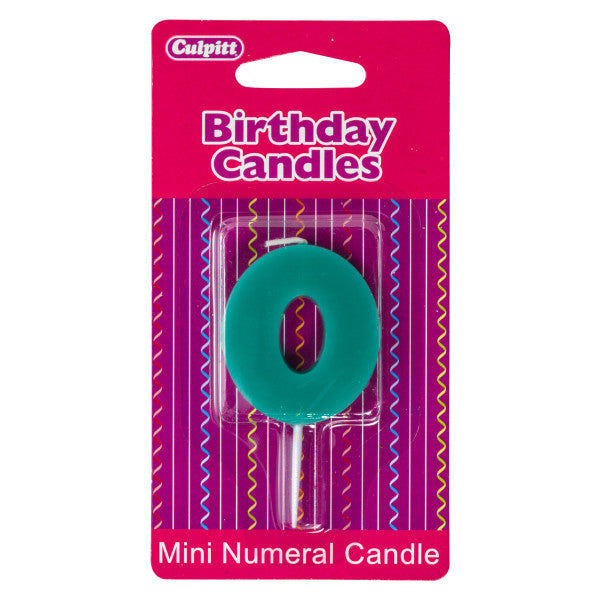 0 Mini Block Numeral Candles