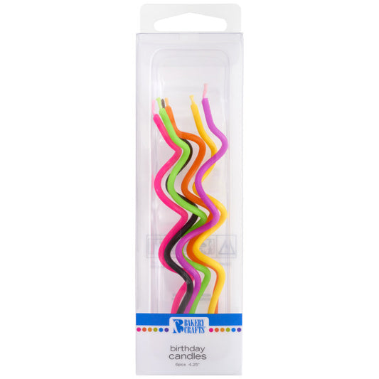 Neon Twist Shaped Candles