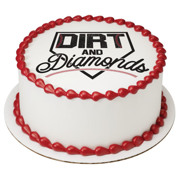 Dirt And Diamonds Edible Cake Topper Image